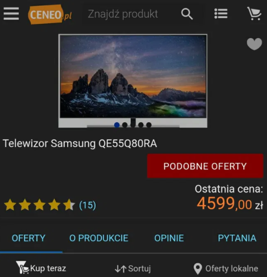 Telewizor SAMSUNG QLED 55q80r Gwarancja 05.2022