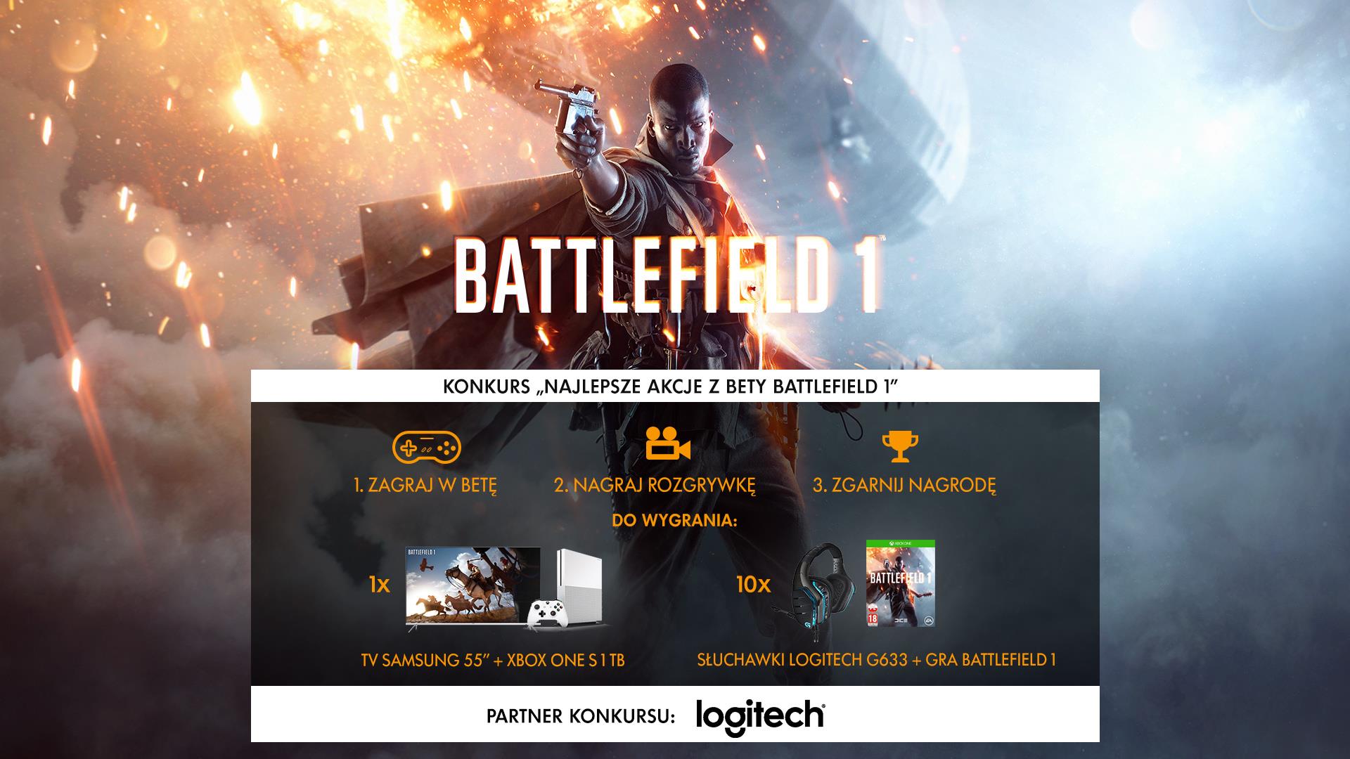 Już dziś zagramy w otwartą betę Battlefield 1 na Xbox One, PlayStation 4 i PC. Do wygrania telewizor Ultra HD!