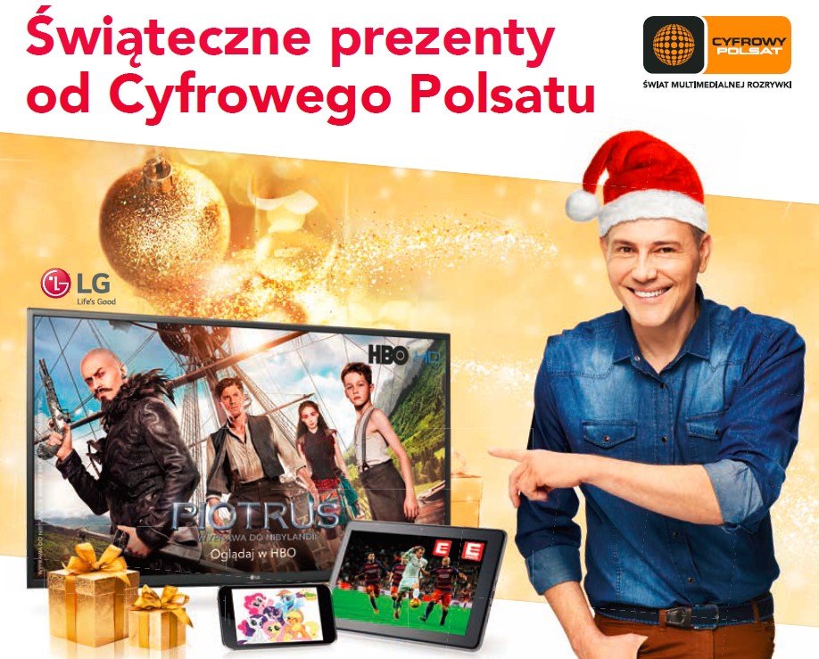 Święta w Cyfrowym Polsacie: LG smart TV 49” na raty i ON THE GO w cenie z każdym pakietem