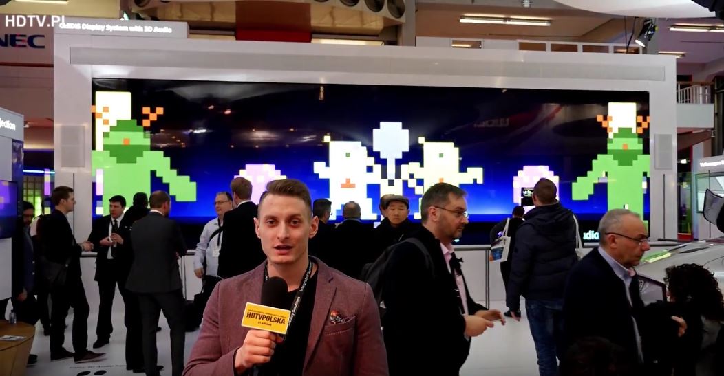 ISE 2017: Pierwsza publiczna prezentacja systemu Sony CLEDIS - szczytowej klasy rozwiązania do wyświetlania wielkoformatowego obrazu o rozdzielczości 8K x 2K.
