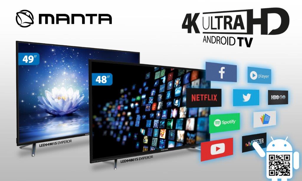 Najnowocześniejsze telewizory Manta ANDROID 4K z polskiej fabryki