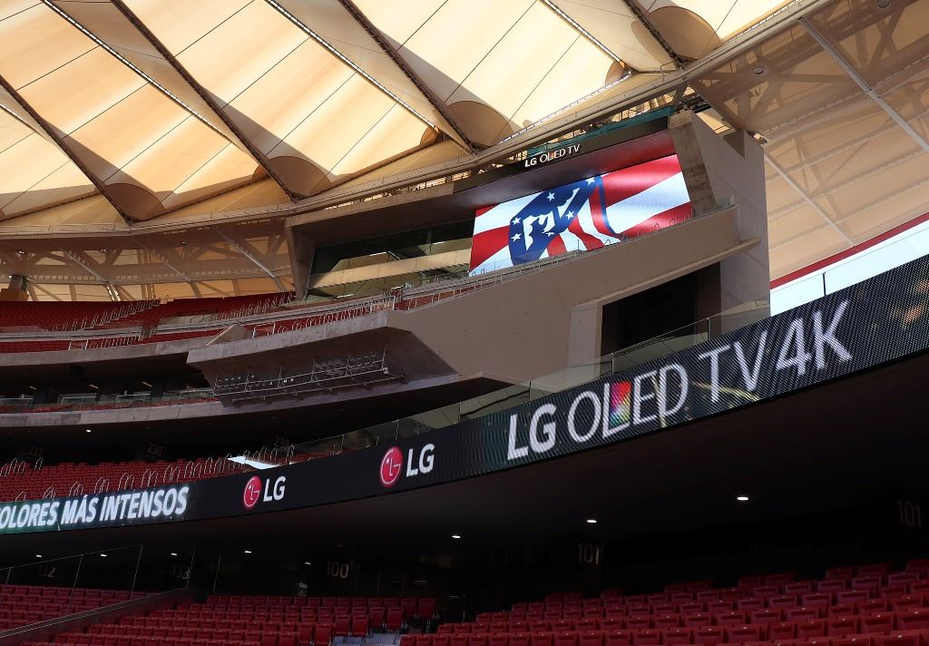 Ekrany LG rozświetlają hiszpański stadion Wanda Metropolitano