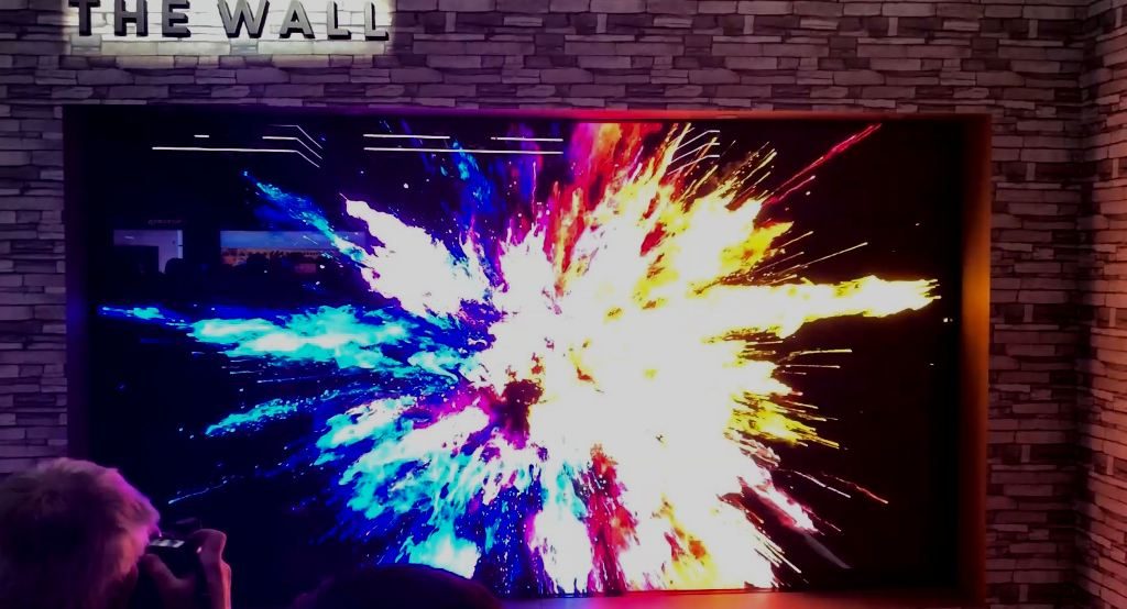 MicroLED The Wall Samsung CES 2018 plansza