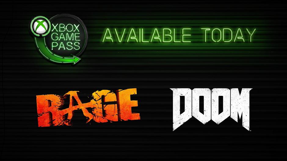 Microsoft informuje o rozszerzeniu katalogu gier w usłudze Xbox Game Pass o DOOM oraz Rage.