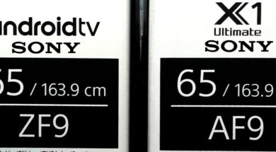 test sony oled AF9 lcd ZF9