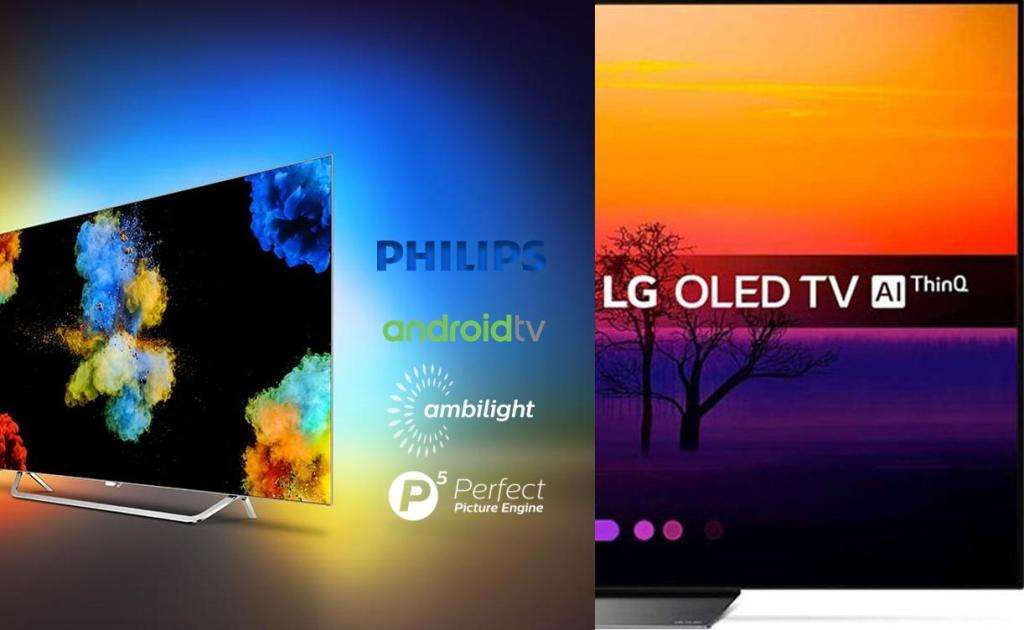 LG OLED B8 kontra Philips OLED POS9002 porównanie najtańszych OLED na rynku
