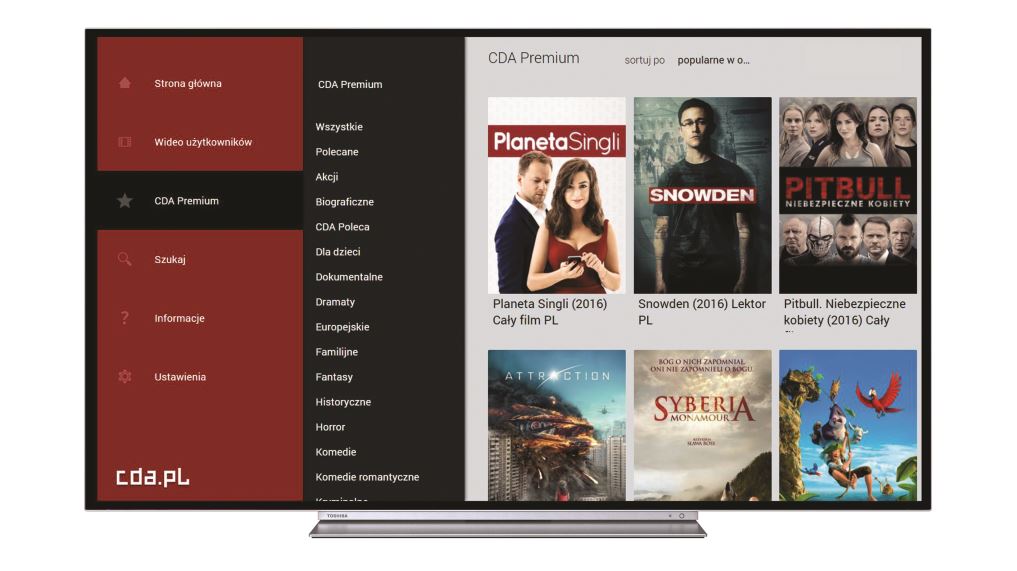 Telewizory Smart TV Toshiba i JVC z aplikacją CDA Premium i 6000 tysiącami filmów w pakiecie!