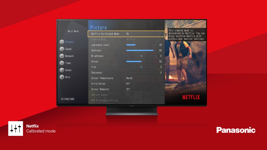 Nowe OLED Panasonic z trybem skalibrowanym Netflix