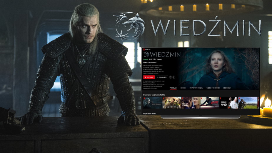 Wiedźmin Netflix na oled tv recenzja