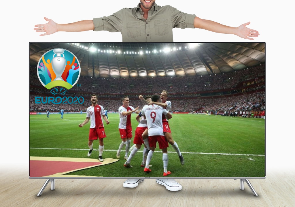 Gigantyczny duży telewizor w promocji na euro2020
