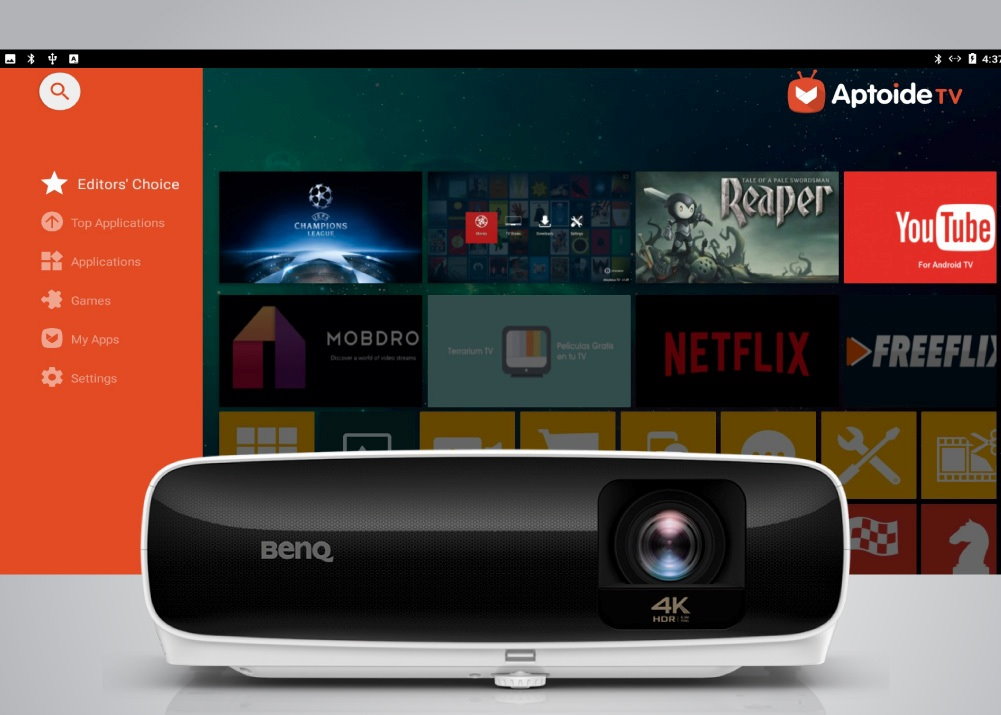 Premiera pierwszego bezprzewodowego “smart’ projektora BenQ 4K HDR z WiFi streamingiem 2,4/5GHz i aplikacjami Android TV