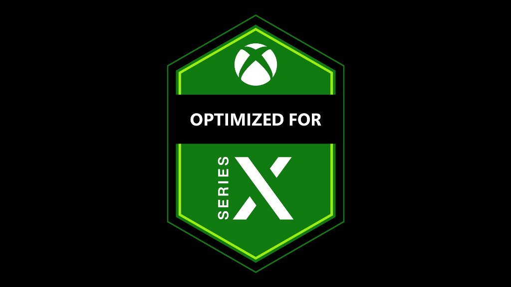 Xbox Series X logo optymalizacji gier