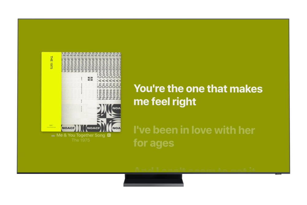 Samsung: w Apple Music na telewizorach Smart TV od teraz wyświetlają się teksty piosenek. Jak to działa?