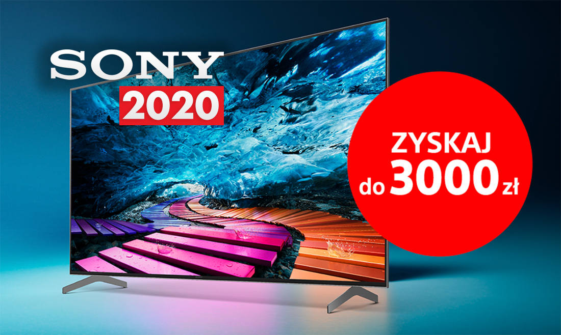 Tylko do jutra telewizory Sony 2020 najtaniej online – rabat do 3000 zł + karta podarunkowa do 1150 zł! Jak i gdzie skorzystać?