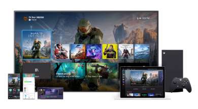Xbox Series X interfejs UI menu