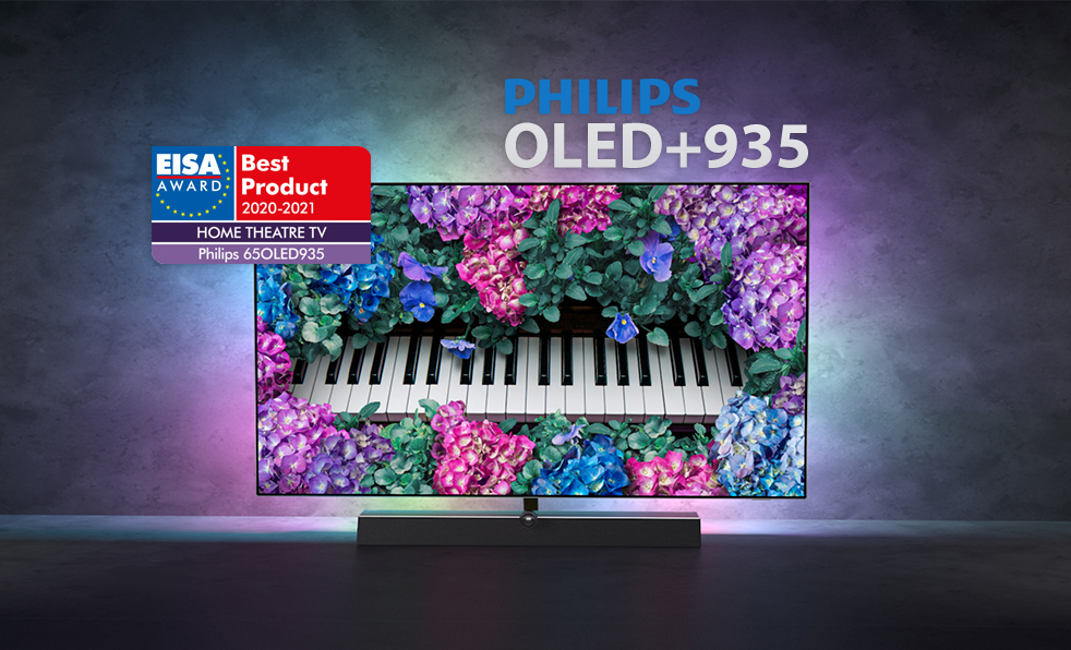 Philips przedstawia flagowy OLED+935 – zdaniem EISA najlepszy telewizor do kina domowego z Ambilight!