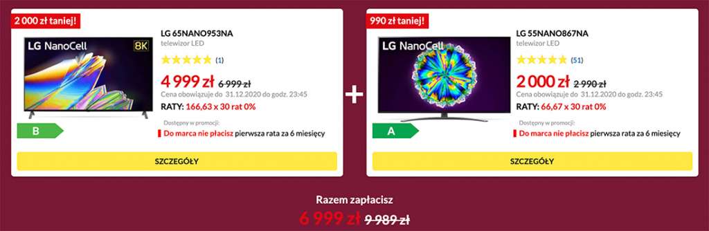 Telewizor LG NanoCell 8K z drugim modelem w pakiecie aż do 10 000 złotych taniej?! Wielkie przeceny w pakiecie świątecznym!