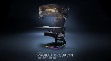 Razer Project Brooklyn fotel gamingowy zakrzywiony ekran OLED 3