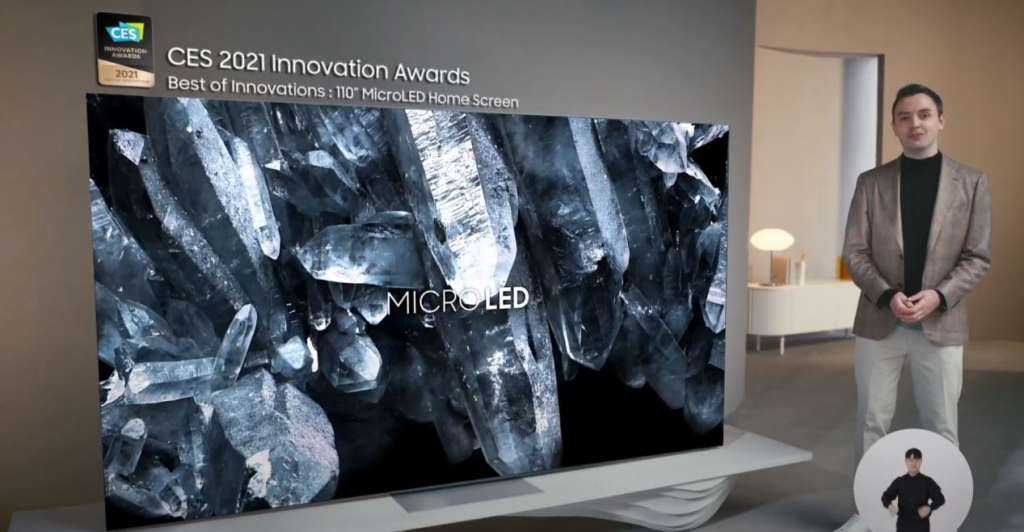 Samsung MicroLED telewizor ces 2021