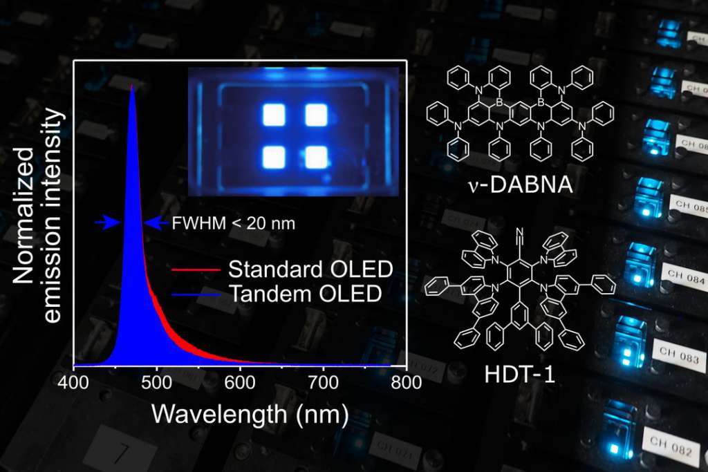 Przełom w technologii OLED? Naukowcy opracowali wysoce wydajne niebieskie diody hiperfluorescencyjne! Wyjaśniamy co to oznacza