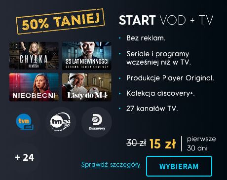 Promocja Start VOD plus tv w Player