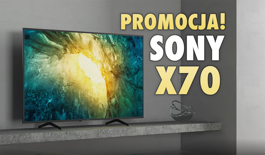 Jeszcze tylko dziś duża promocja na 55 calowy telewizor Sony X70 4K HDR. Z tej okazji testujemy najtańszy model do grania i filmów!