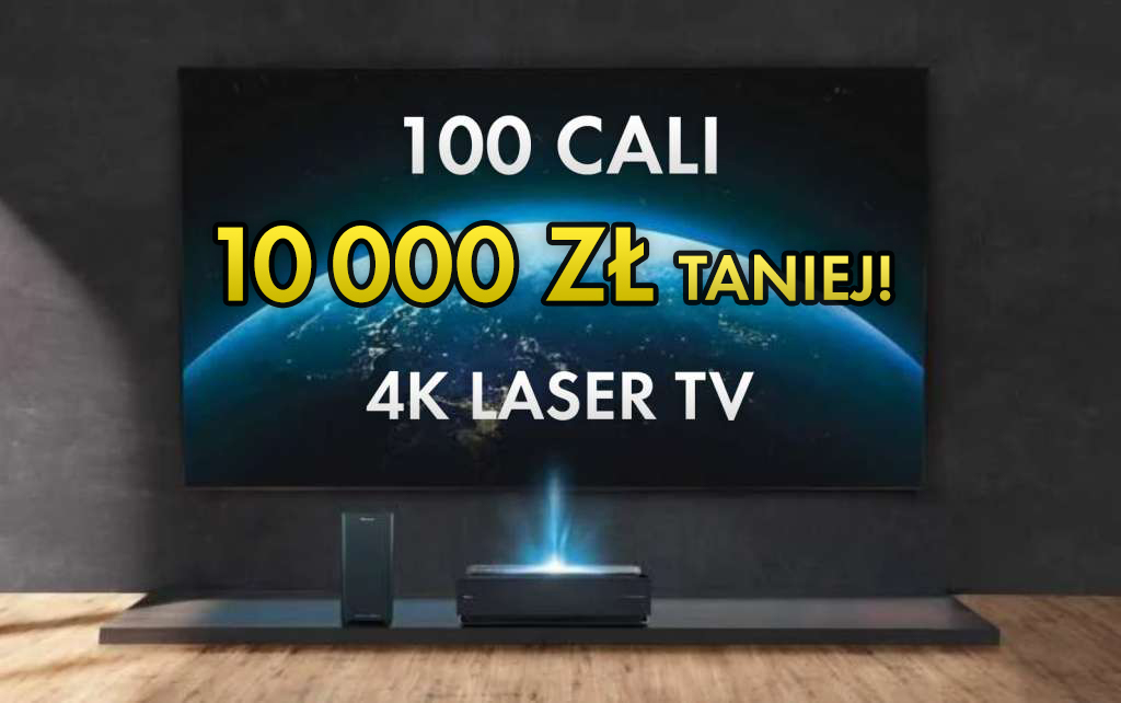 Marzysz o 100 calach TV niedużym kosztem? Hisense LASER TV 4K HDR wrócił do oferty polskich sklepów. Niemożliwa promocja, aż 10 000 złotych taniej!
