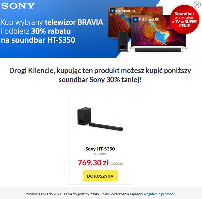 Promocja Sony XH90 soundbar