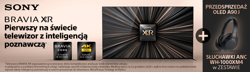 Nowy flagowy Sony OLED A90J już dostępny w pierwszym polskim sklepie! W zestawie hitowe słuchawki WH-1000XM4! Jaka cena i gdzie?