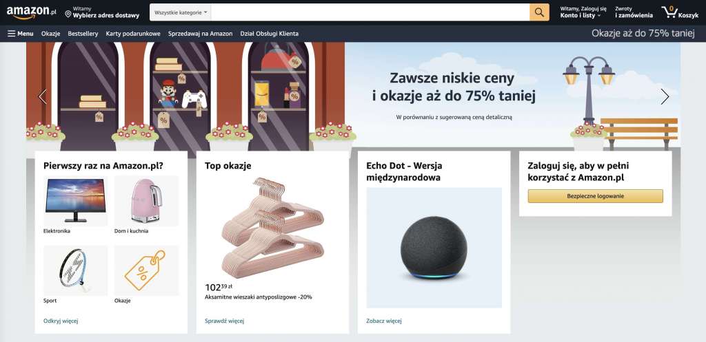 Amazon ruszył wreszcie w Polsce! Od dziś sklep jest dostępny dla kupujących