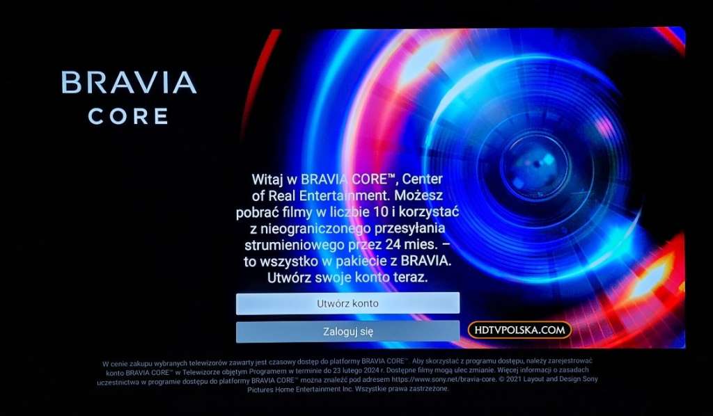 Pierwsze wrażenia test Sony BRAVIA XR OLED A90J Google TV BRAVIA CORE