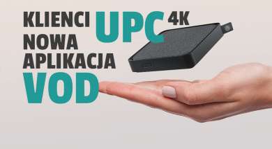 UPC dekoder aplikacja 4K telewizja vod okładka