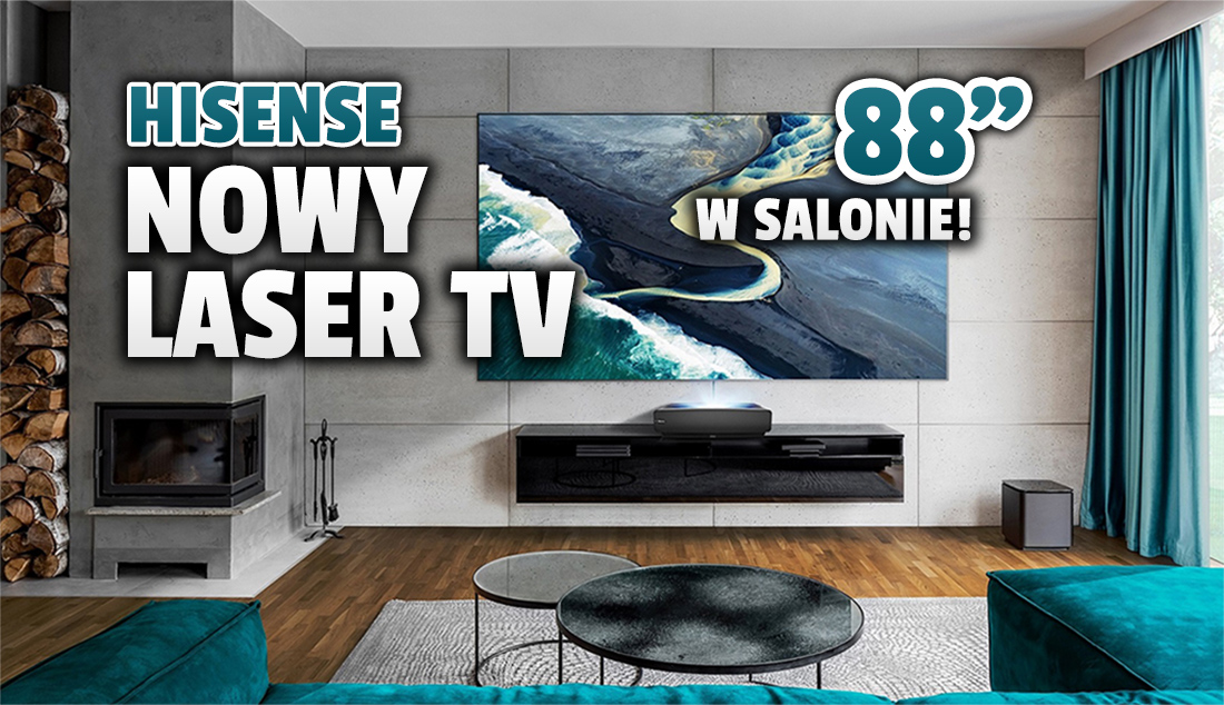 Hisense prezentuje potencjalny hit – nowy laserowy telewizor Sonic Screen Laser TV, czyli 88 cali w 4K z HDR w salonie! Kiedy w Polsce?