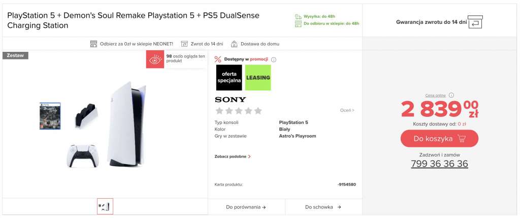 PlayStation 5 w Neonet z dodatkowym kontrolerem i stacją ładującą. Uwaga: sprawiedliwa cena!