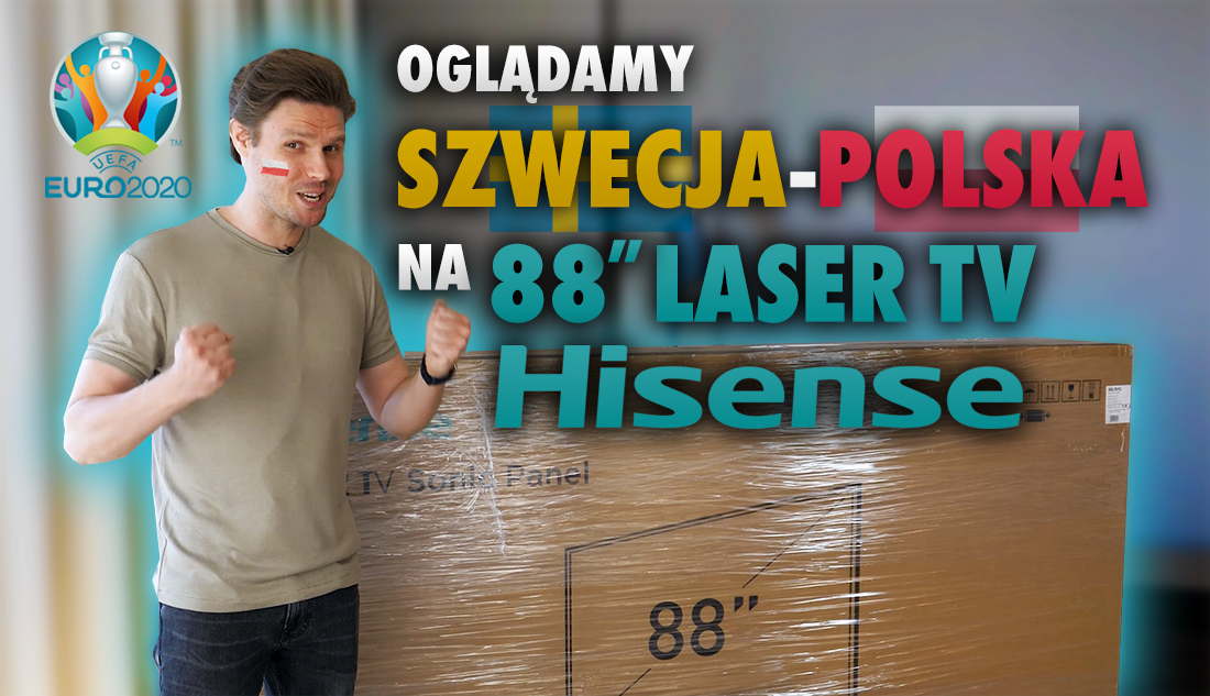 Oglądamy mecz Polska Szwecja na 88 calowym Sonic Screen Laser TV od Hisense. Zapowiedź instalacji i pierwszych wrażeń!