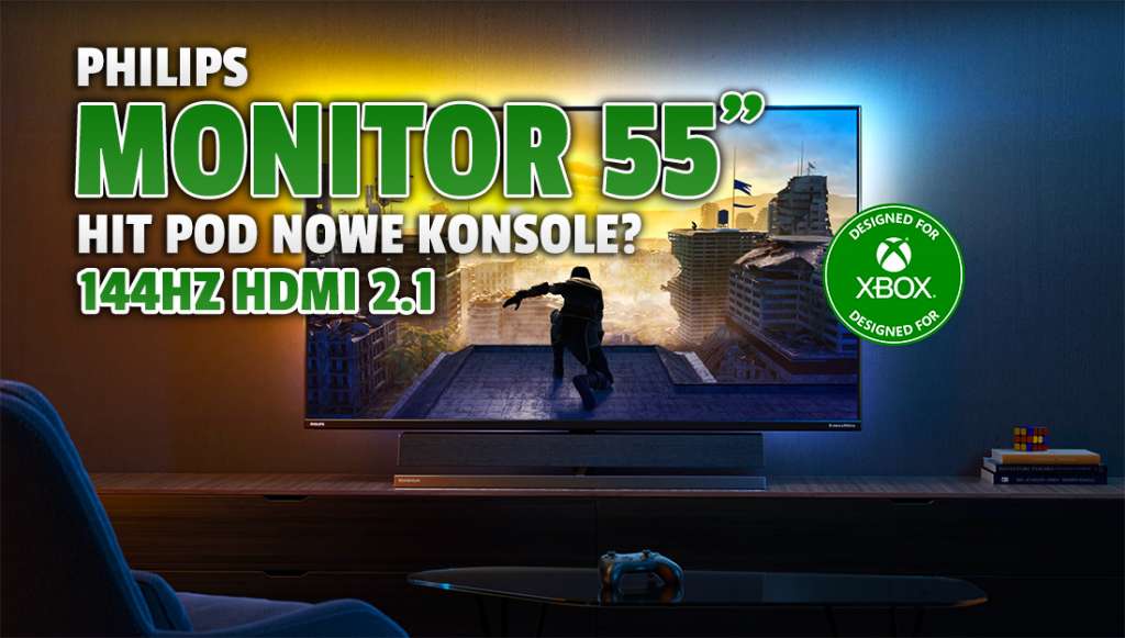 Oto pierwszy na świecie monitor 4K 55" HDMI 2.1 dedykowany konsolom Xbox! Najlepszy do nowej generacji? Jaka cena?