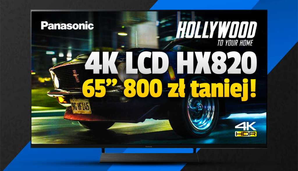 Wszechstronny, 65-calowy telewizor 4K LCD Panasonic HX820 w mega niskiej cenie cenie! Na pokładzie matryca 60Hz, Dolby Vision i Atmos - świetny do filmów!