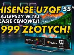 hisense uled u7qf 55 cali promocja media expert sierpień 2021 okładka