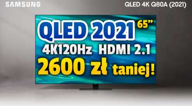 samsung qled q80a telewizor 65 cali promocja neonet sierpień 2021 okładka