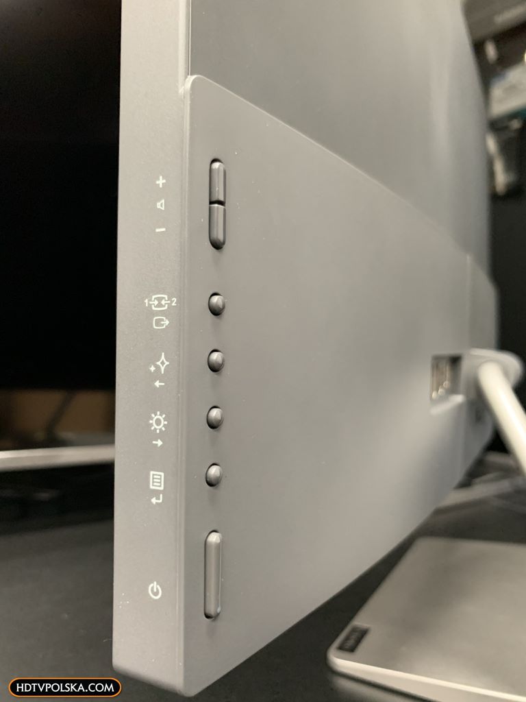 test Monitor Lenovo Q27h-10 wygląd klawisze