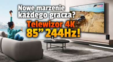 AUO telewizor 4K 85 cali 240Hz okładka
