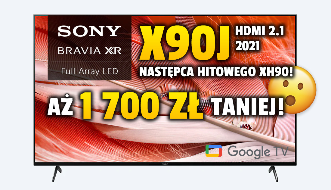 Nowy rekord cenowy najnowszego telewizora Sony BRAVIA X90J 65 cali – teraz aż 1700 złotych taniej! Idealny wielki ekran do gier i PlayStation 5!