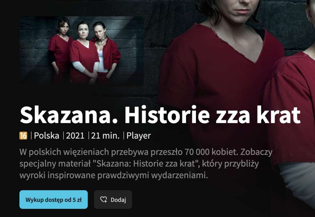 Specjalny materiał "Skazana: Historie zza krat" opisujący przeszłość bohaterek serialu "Skazana" już dostępny w Player!