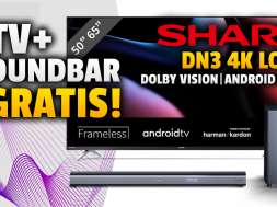 Sharp DN telewizory 4K LCD soundbar gratis promocja Media Expert październik 2021 okładkajpg