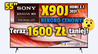 Sony X90J telewizor 2021 55 cali promocja październik 2021 media expert okładka 2