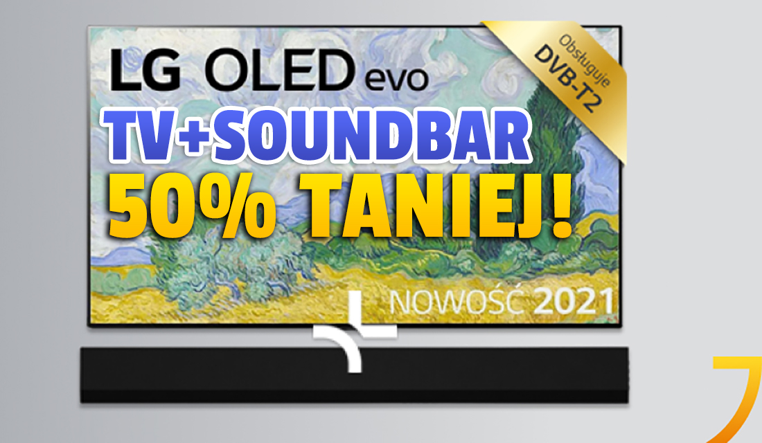 Poszukujesz zestawu telewizor + soundbar? Najnowszy LG OLED G1 65″ z obrazem klasy premium w pakiecie z soundbarem tańszym o 50%! Gdzie?