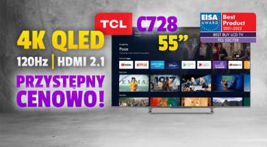 tcl c728 telewizor QLED 4K 55 cali promocja media expert październik 2021 okładka