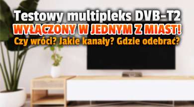 testowy multipleks DVB-T2 MUX-MWE Szczecin przerwa okładka