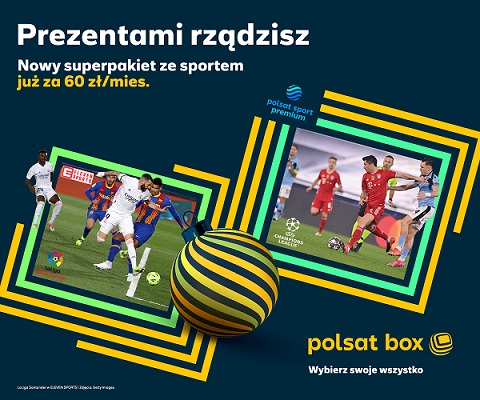 3 miesiące telewizji za darmo i dwa nowe pakiety sportowe w Polsat Box (Cyfrowy Polsat)! Jak skorzystać ze świątecznej promocji?