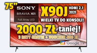 Sony X90J telewizor 2021 75 cali promocja media expert black friday 2021 okładka
